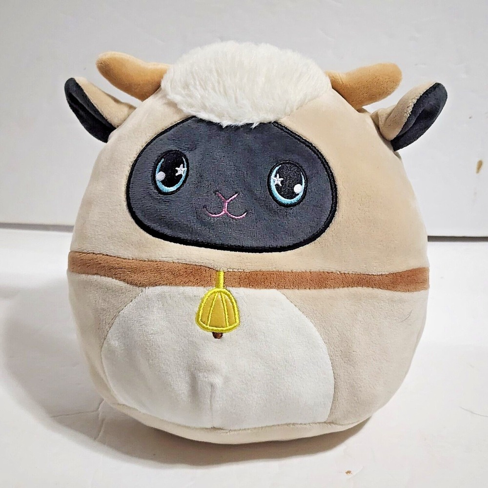 Squishmallows Boyer the Shetland Sheep Brown Plush Blue Eyes 8"x8"